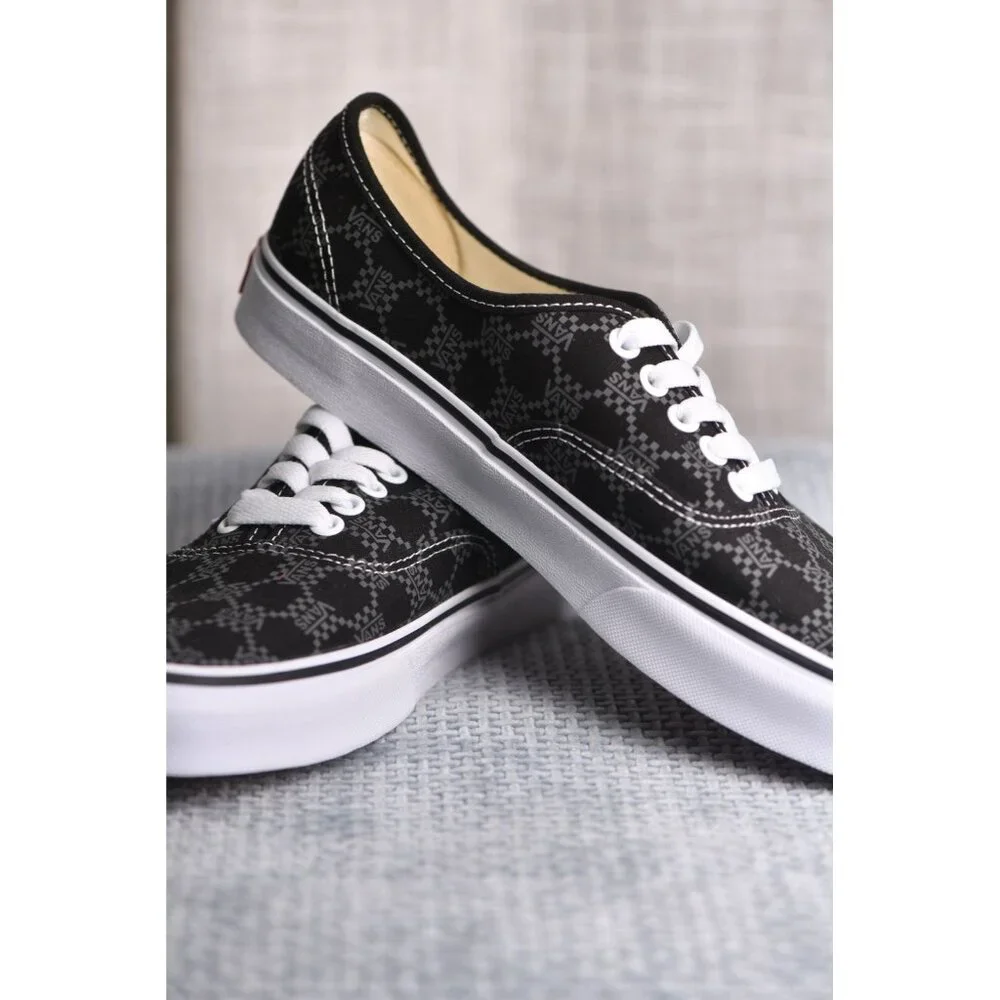 New! Size: 8 Men/9.5 Women | Vans Authentic Monogram - Black - Picture 9 of 16